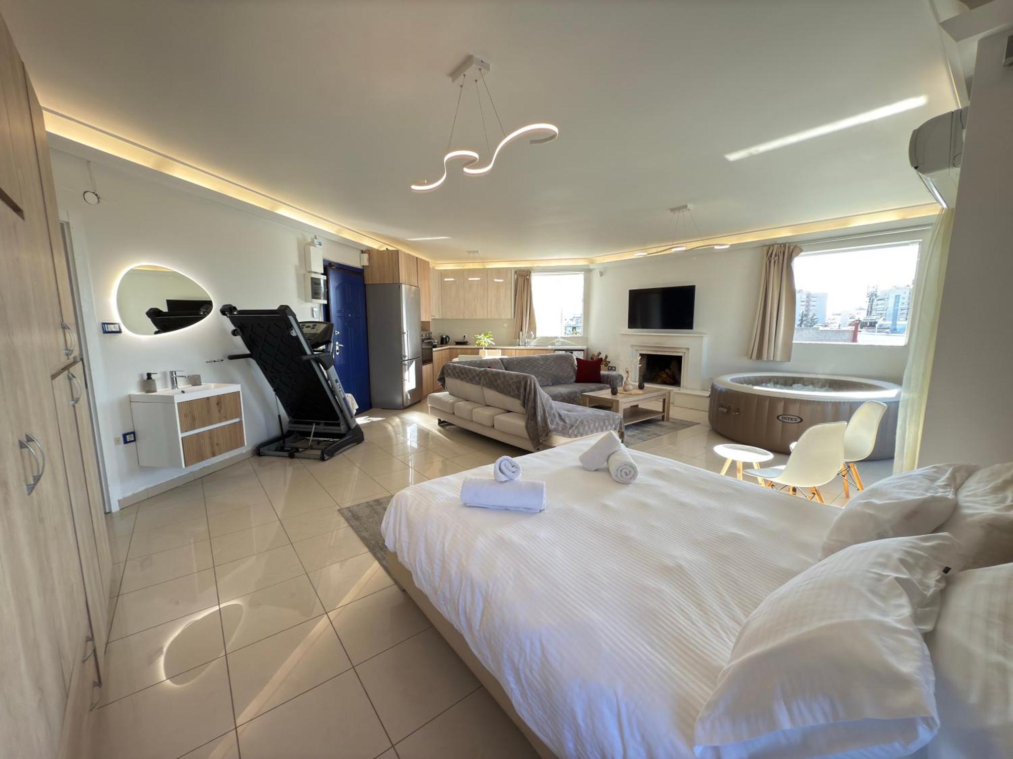 Sunny Home Private Jacuzzi Hydromassage Acropolis & Lycabettus Far View Parking 300M Metro Peristeri Athen Exterior foto